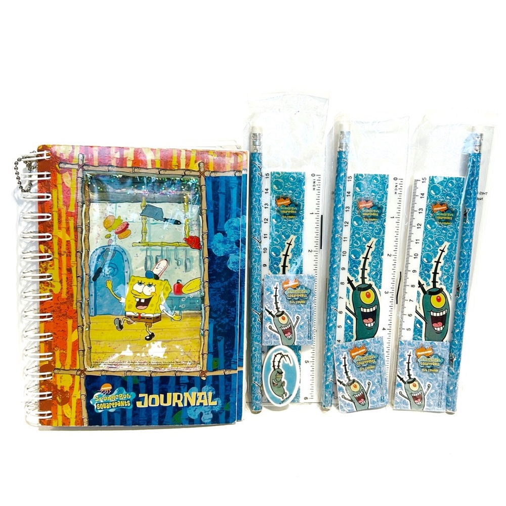 SpongeBob SquarePants Journal Notebook Address Book Stationary Set Nickelodeon